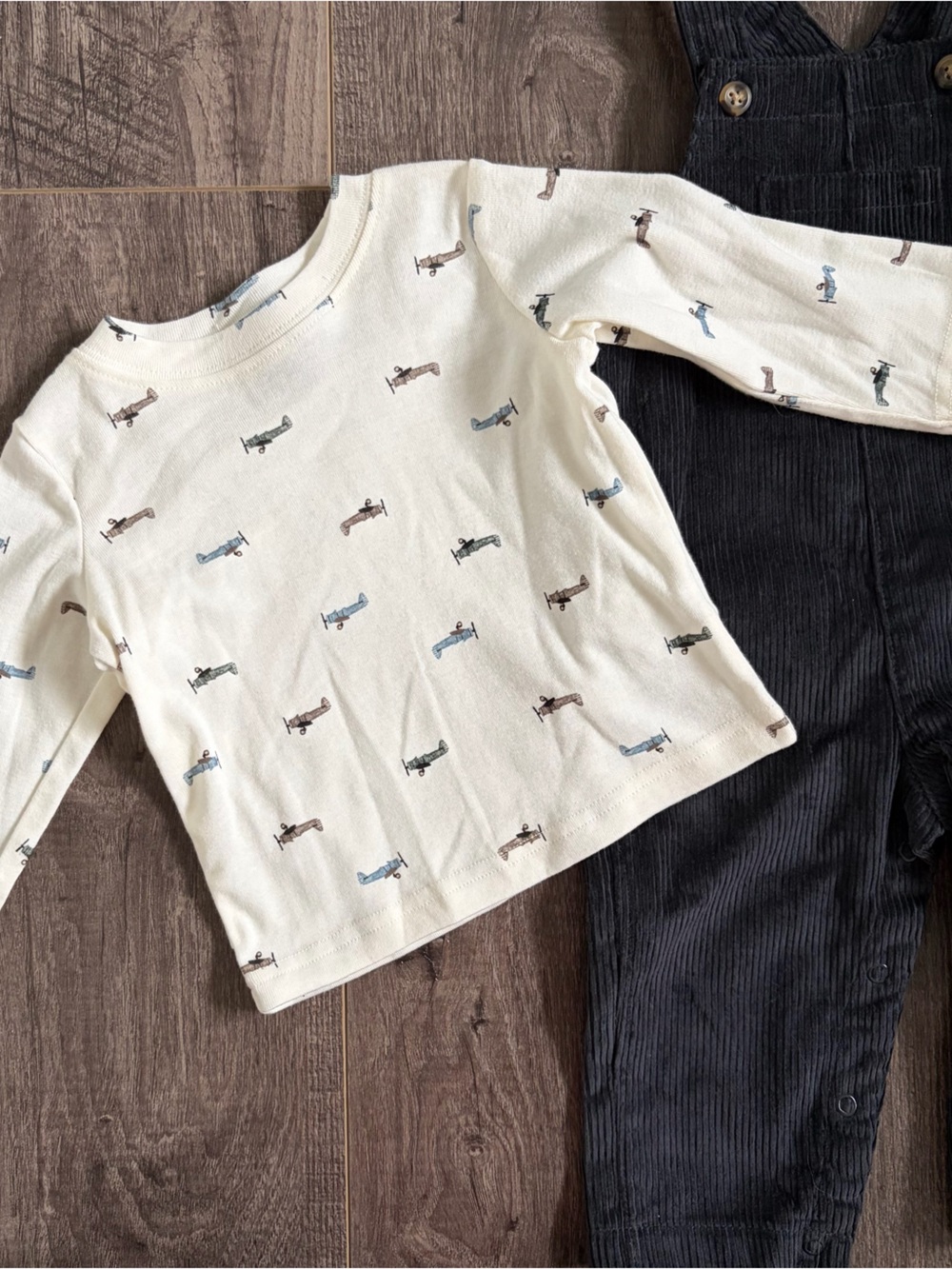 Carter's Corduroy Overalls and Long-Sleeve Tee